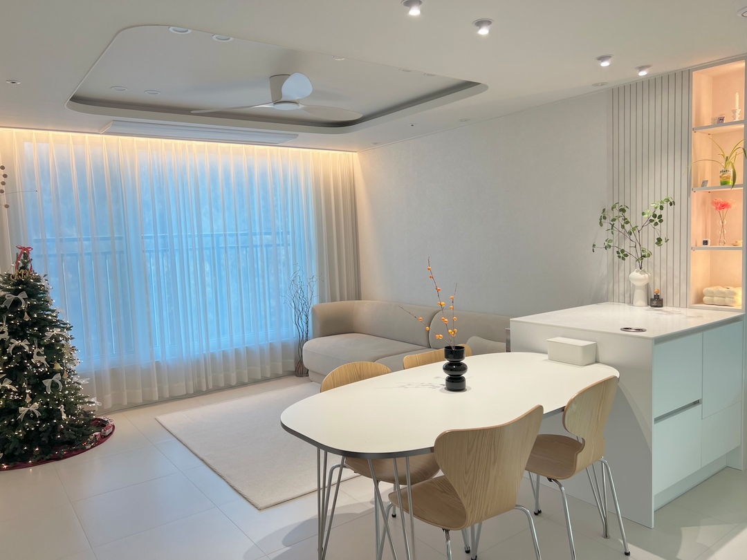 인천 검단 빌라 거실 부분도배